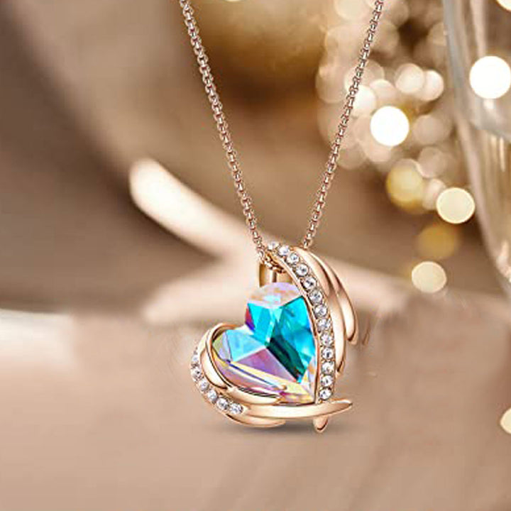 CDE Love Heart Crystal Pendant Necklaces