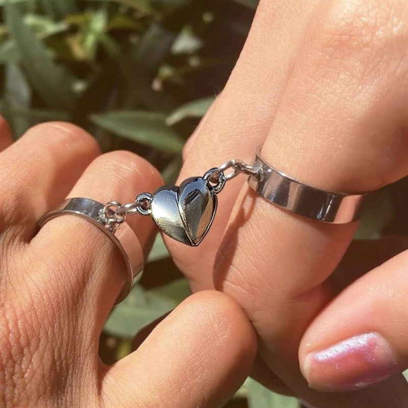 Couple Magnetic Heart Ring